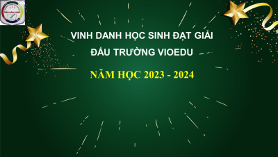 VINH DANH CÁC EM HỌC SINH ĐÃ ĐẠT GIẢI ĐẤU TRƯỜNG TOÁN HỌC VIOEDU NĂM HỌC 2023 - 2024